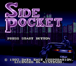 Side Pocket (Europe) Title Screen